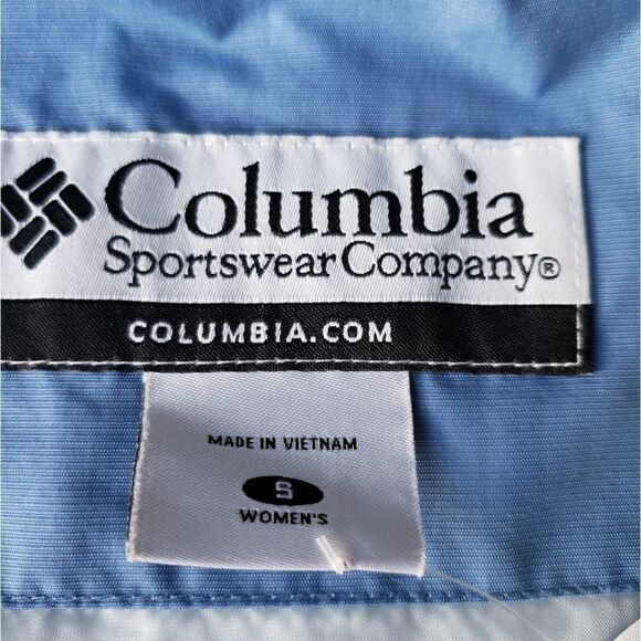 ☔️🔹️Columbia Blue Evolution Valley Two-Tone Zippered Jacket w/Hood Small - Picture 12 of 14